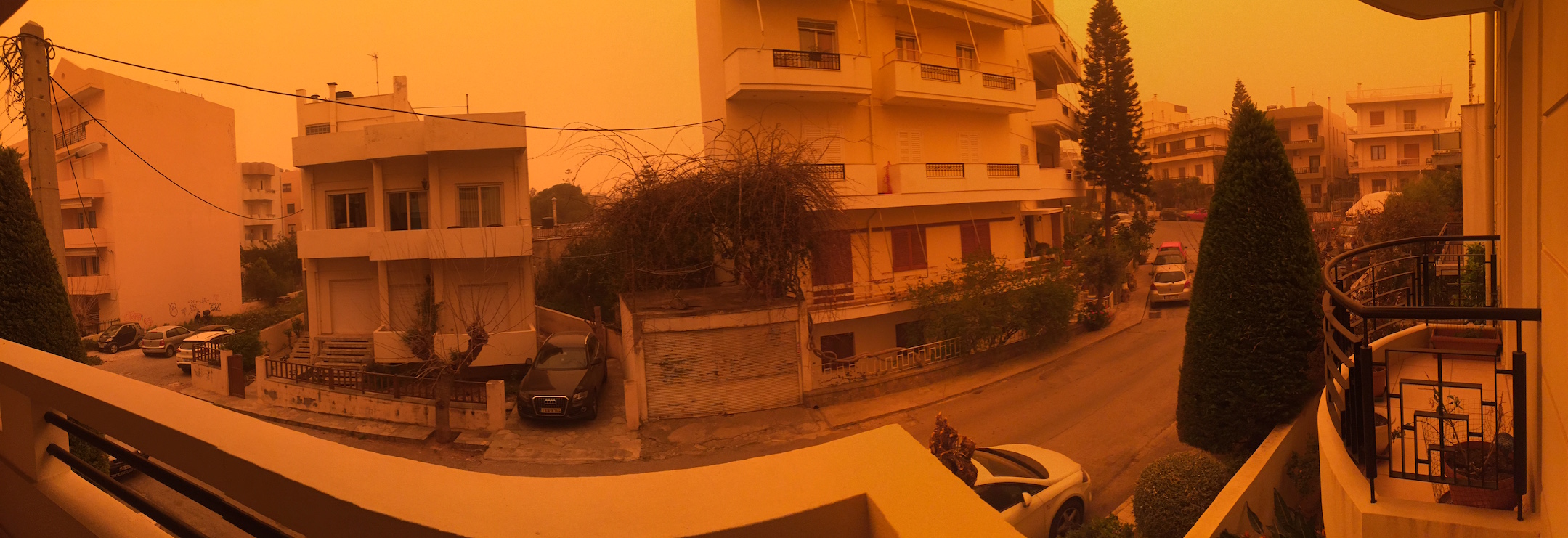 View from my balcony during the Sahara dust incident