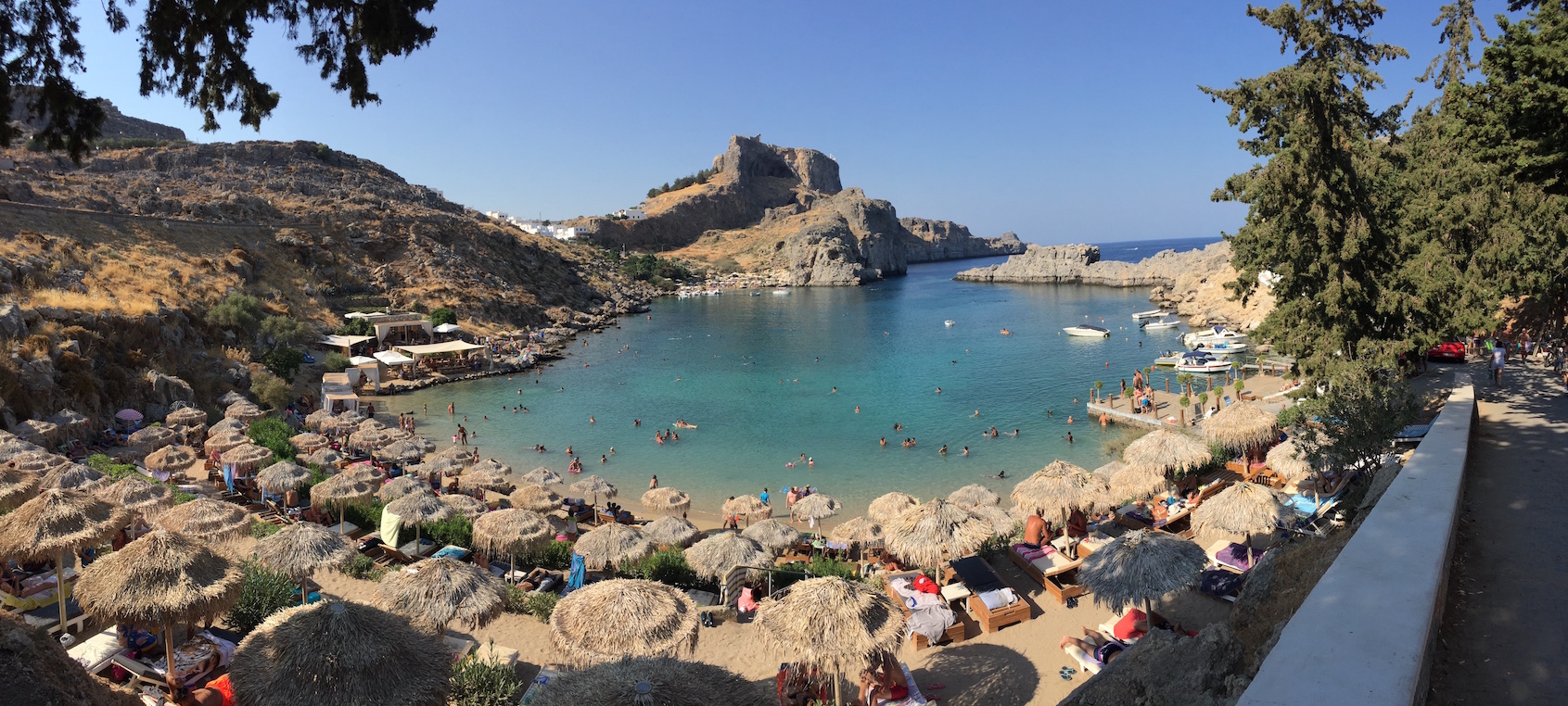 Lindos beach view